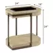 Rio Vista Muted Earth Tones and Clay Oval Glass Top Chairside Table