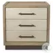 Vista Verde Muted Earth Tones and Clay Woven 3 Drawer Nightstand with USB Charging