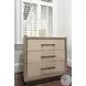 Vista Verde Muted Earth Tones and Clay Woven 3 Drawer Nightstand with USB Charging