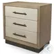Vista Verde Muted Earth Tones and Clay Woven 3 Drawer Nightstand with USB Charging