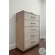 Vista Verde Muted Earth Tones and Clay Woven 5 Drawer Chest