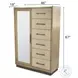 Vista Verde Muted Earth Tones and Clay Woven 1 Mirrored Door Chest