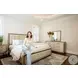 Vista Verde Muted Earth Tones and Clay Performance Fabric King Upholstered Bed
