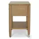 Maplewood Warm Maple 1 Drawer Nightstand with USB Charging