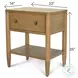 Maplewood Warm Maple 1 Drawer Nightstand with USB Charging