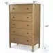 Maplewood Warm Maple 5 Drawer Chest