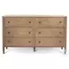 Maplewood Warm Maple 6 Drawer Dresser