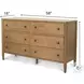 Maplewood Warm Maple 6 Drawer Dresser