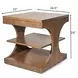 Manhattan Valley Vintage Chestnut Rectangular Chairside Table