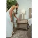 Manhattan Valley Dusty Rose 3 Drawer Nightstand with USB Charging