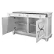 Point Breeze Fresh White and Soft Gray Glaze Extendable Rectangular Dining Room Set