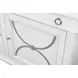 Point Breeze Fresh White and Soft Gray Glaze 2 Door Credenza with Metal