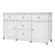 Point Breeze Fresh White and Soft Gray Glaze Extendable Rectangular Dining Room Set