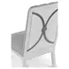Point Breeze Gray Performance Fabric Upholstered Side Chair with Metal Back Detail Set of 2