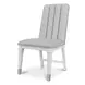 Point Breeze Gray Performance Fabric Upholstered Side Chair with Metal Back Detail Set of 2