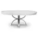 Point Breeze Fresh White and Soft Gray Glaze 72" Extendable Oval Dining Table