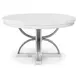 Point Breeze Fresh White and Soft Gray Glaze Extendable Oval Dining Room Set