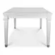 Point Breeze Fresh White and Soft Gray Glaze 96" Extendable Rectangular Dining Table with Self Storing Leaf