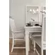 Point Breeze Fresh White and Soft Gray Glaze 96" Extendable Rectangular Dining Table with Self Storing Leaf