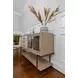 Rio Vista Muted Earth Tones and Clay 2 Door Credenza with Reversible Panels
