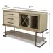 Rio Vista Muted Earth Tones and Clay 2 Door Credenza with Reversible Panels