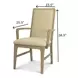 Rio Vista Gray Performance Fabric Upholstered Arm Chair Set of 2