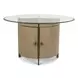 Rio Vista Muted Earth Tones and Clay Round Glass Top Dining Room Set
