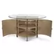 Rio Vista Muted Earth Tones and Clay Round Glass Top Dining Room Set