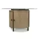 Rio Vista Muted Earth Tones and Clay 54" Round Glass Top Dining Table with Storage