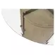 Rio Vista Muted Earth Tones and Clay 54" Round Glass Top Dining Table with Storage
