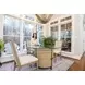 Rio Vista Muted Earth Tones and Clay Round Glass Top Dining Room Set