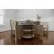 Rio Vista Muted Earth Tones and Clay Round Glass Top Dining Room Set