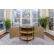 Rio Vista Muted Earth Tones and Clay Round Glass Top Dining Room Set