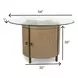 Rio Vista Muted Earth Tones and Clay 54" Round Glass Top Dining Table with Storage