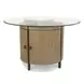 Rio Vista Muted Earth Tones and Clay Round Glass Top Dining Room Set