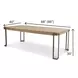 Rio Vista Muted Earth Tones and Clay 86" Extendable Rectangular Dining Table with Self Storing Leaf