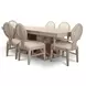Manhattan Valley Dusty Rose and Neutral Performance Fabric Upholstered Side Chair Set of 2