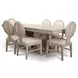 Manhattan Valley Dusty Rose and Neutral Performance Fabric Upholstered Arm Chair Set of 2