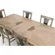 Sun Haven Oak and Walnut 96" Extendable Rectangular Dining Table with Self Storing Leaf