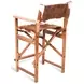 Galway Beige and Brown Leather Upholstered Folding Counter Height Chair