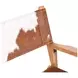 Galway Beige and Brown Leather Upholstered Folding Counter Height Chair