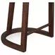 Hampton Walnut and Black Leather Upholstered Backless Counter Height Stool