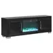 Ashbourne Black 72" TV Stand with LED Fireplace and USB Charging