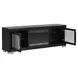 Ashbourne Black 72" TV Stand with LED Fireplace and USB Charging