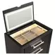 Ashbourne Black Bedside LED Vanity Set with Stool and USB Charging