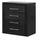 Ashbourne Black Bedside LED Vanity Set with Stool and USB Charging