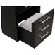 Ashbourne Black Bedside LED Vanity Set with Stool and USB Charging