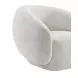 Savino Beige Upholstered Swivel Chair
