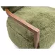 Eramo Green and Dark Walnut Upholstered Accent Chair