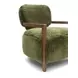 Eramo Green and Dark Walnut Upholstered Accent Chair